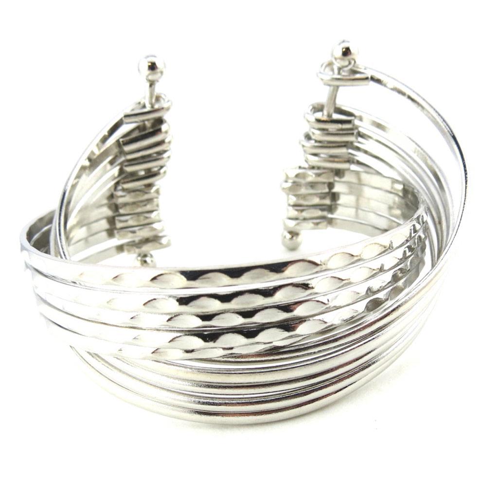 Les Trésors De Lily [N1094] - Silver 'Cleopatra' Designer Bracelet