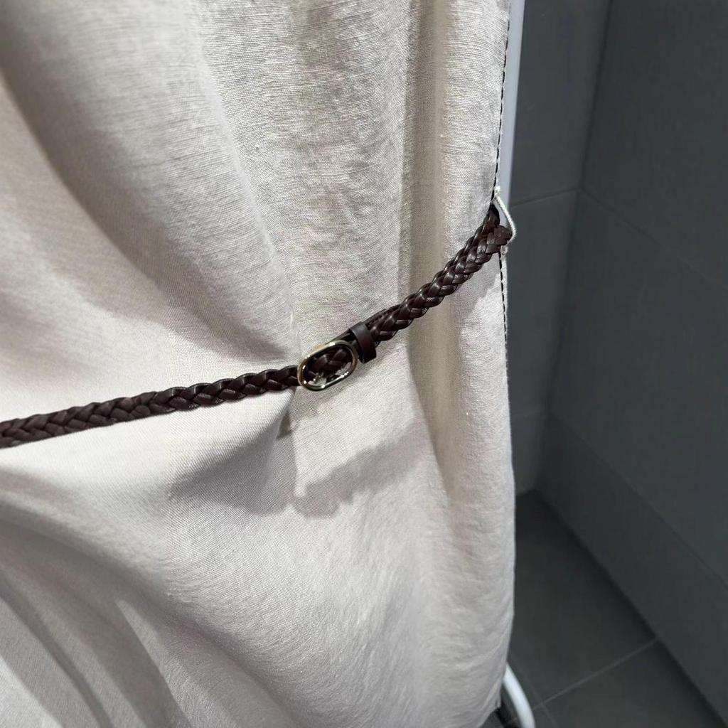 2025 Summer Women's Cotton Linen Sleeveless Waist-Hugging Dress