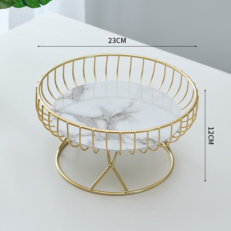 

Корзина для фруктов из железа в скандинавском стиле: Современное, простое и креативное решение для хранения закусок на журнальном столике в вашей гостиной. Medium