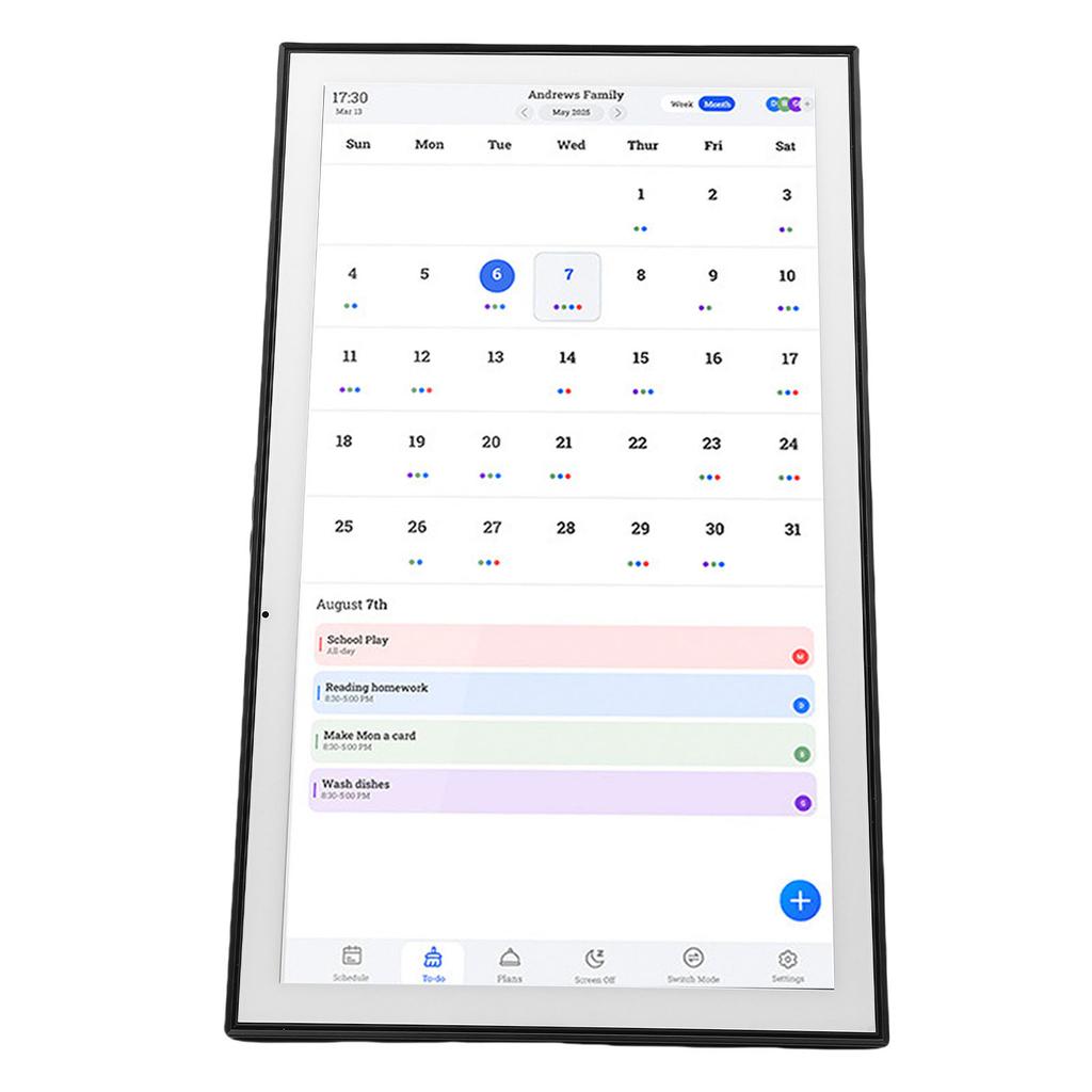 Digital Calendar 21.5in Electronic Chore Chart Smart Weekly Monthly Planner 1920 X 1080P IPS Touchscreen Wall Desk