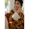Winter Composite Fleece Fleece Thickened Contrasting Color Plaid Printing Lamb Fleece Large Lapel Couple Loungewear Pajamas Set