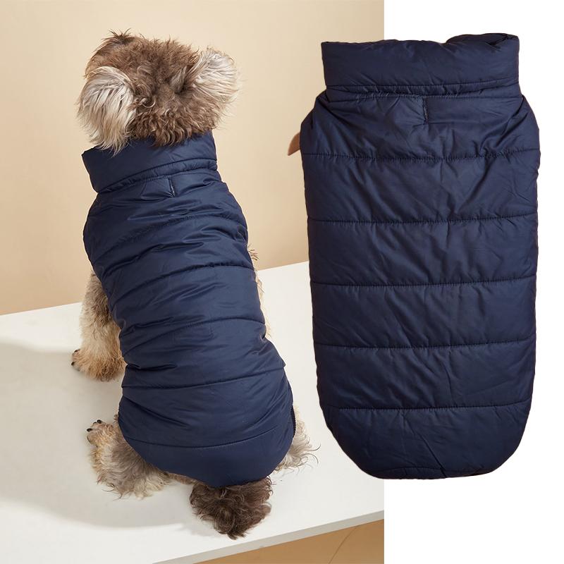 GorisPet Winter Dog Jacket for Small/Medium Dogs Solid Leisure Style Fleece Lined Waterproof Quilted Coat 11 Colors