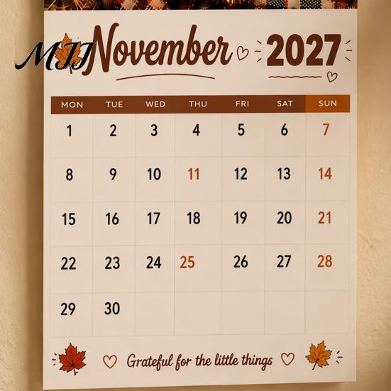 Office Schedule Organizer 2027 Funny Highland Cow Wall Calendar, Cute Farm Animal 12 Month Calendar Scottish Hanging Planner for Rustic Home Decor