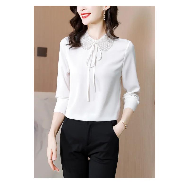 High-end Shirt Women's Long-sleeved Top Loose and Fashionable Chiffon Women's