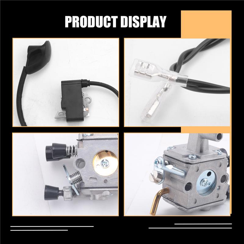 A20F-Vergaser für STIHL FS120 FS200 FS250 Zündspule Luftfilter Kraftstoffschlauch Wartungskit Trimmer Freischneider