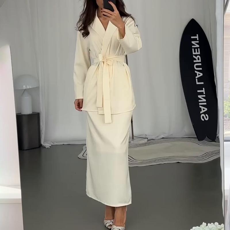 Элегантный европейско-американский модный женский костюм Осень 2025 XL