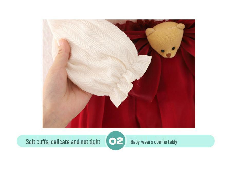 Hui Ai Girls’ Princess Dress: Autumn 2023, Spring/Fall Style, Kids' Fake Two-Piece