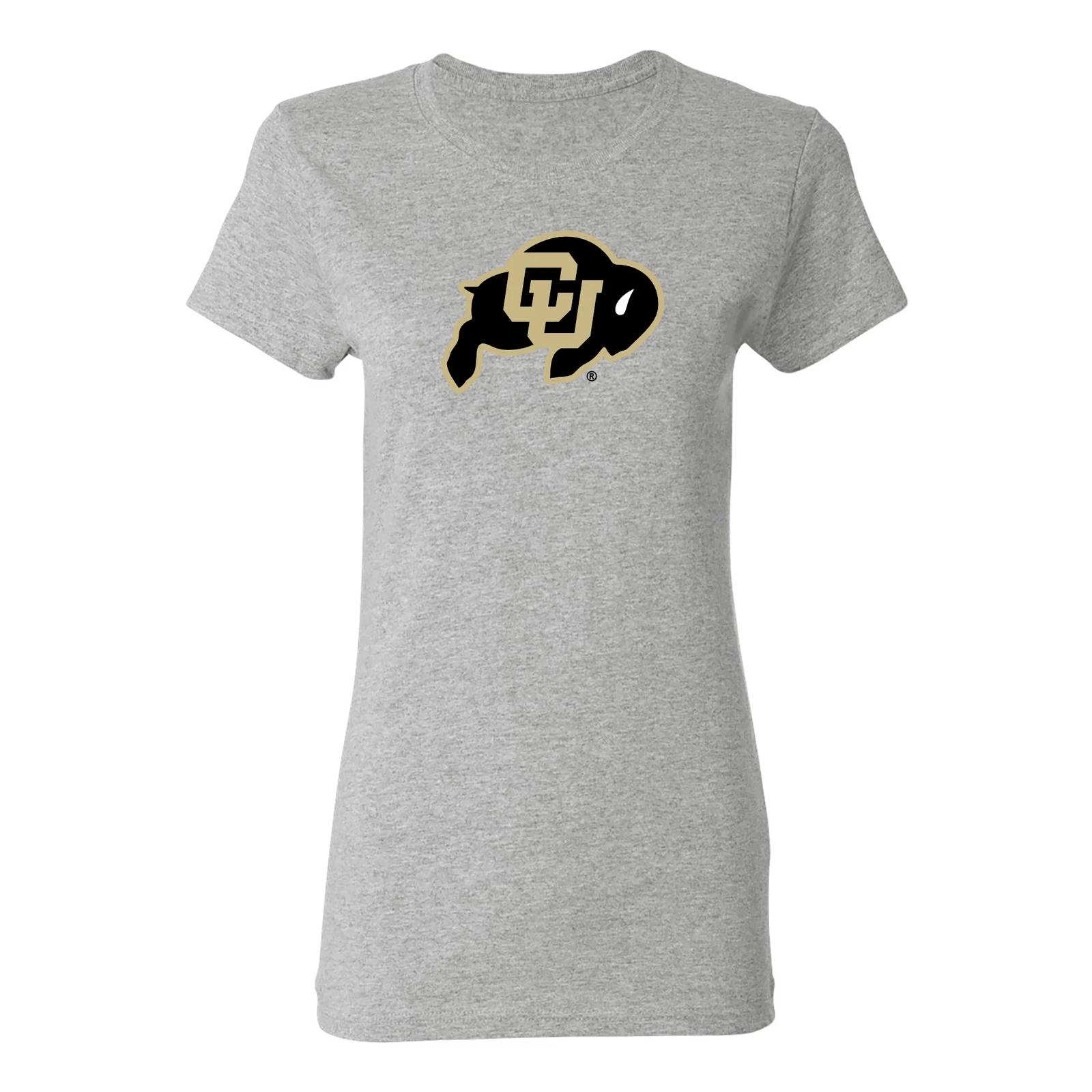 University of Colorado Buffaloes Primary Logo Womens T Shirt - Sport Grey L