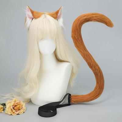 Plush Halloween Cat Ear & Tail Cosplay Set