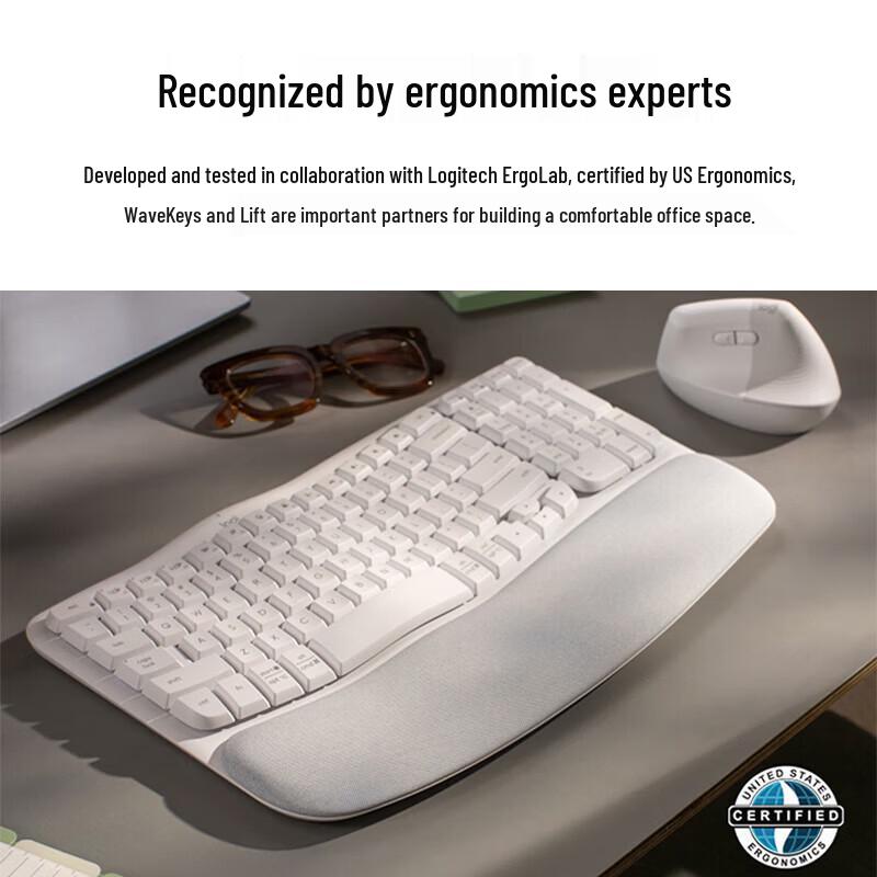 Logitech Wave Combo Wireless Ergonomic Keyboard Mouse Set
