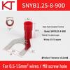 Kaishtong 90° U/Y-Shaped Nylon Pre-Insulated Terminal, SNYBS1.25-6-8