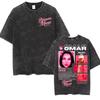 Rapper Omar Courtz Primera Musa World Tour T Shirts Men Women Fashion Gothic Hip Hop T-shirt Vintage Washed Short Sleeve T-shirt
