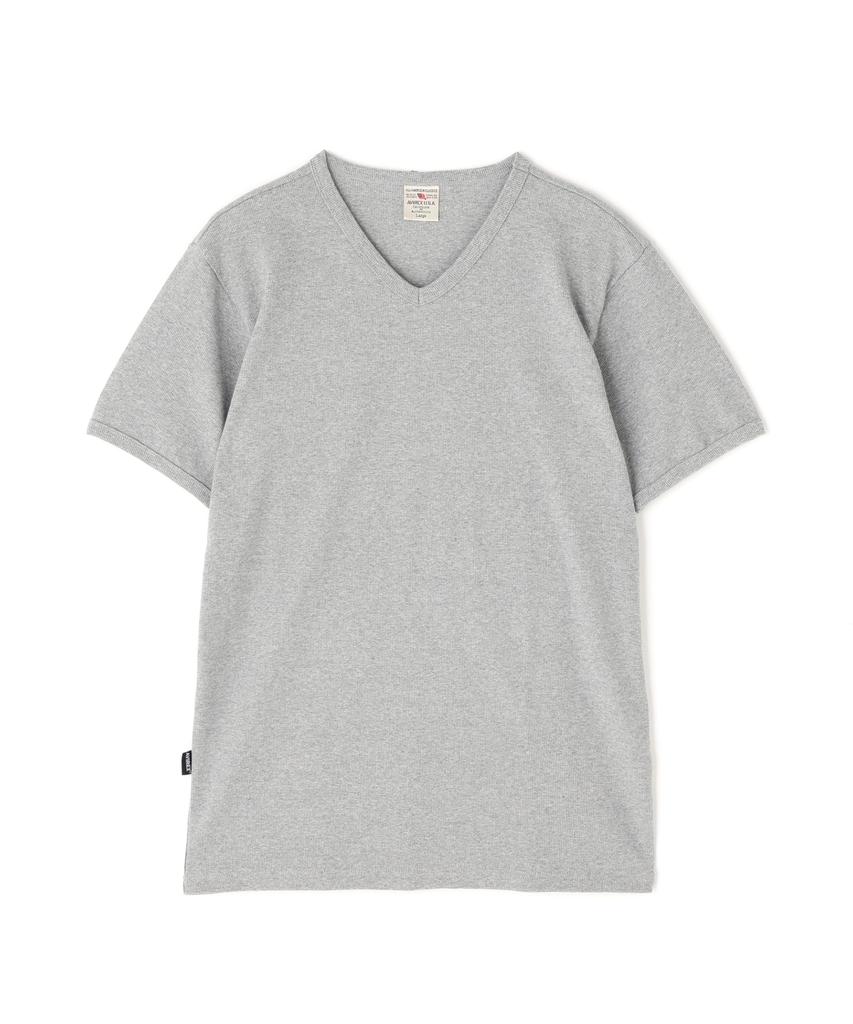 AVIREX DAILY RIB V-NECK TEE 6143501 men's XL grey