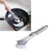 Long Handle Pot Brush Stick Proof Hydraulic Auto Soap Dispensing Pot Scrub Brush for Dishes Kitchen Utensils