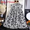 Korean Style Girl Summer Floral A Line Dress With Soft Fabric For Toddler Girls