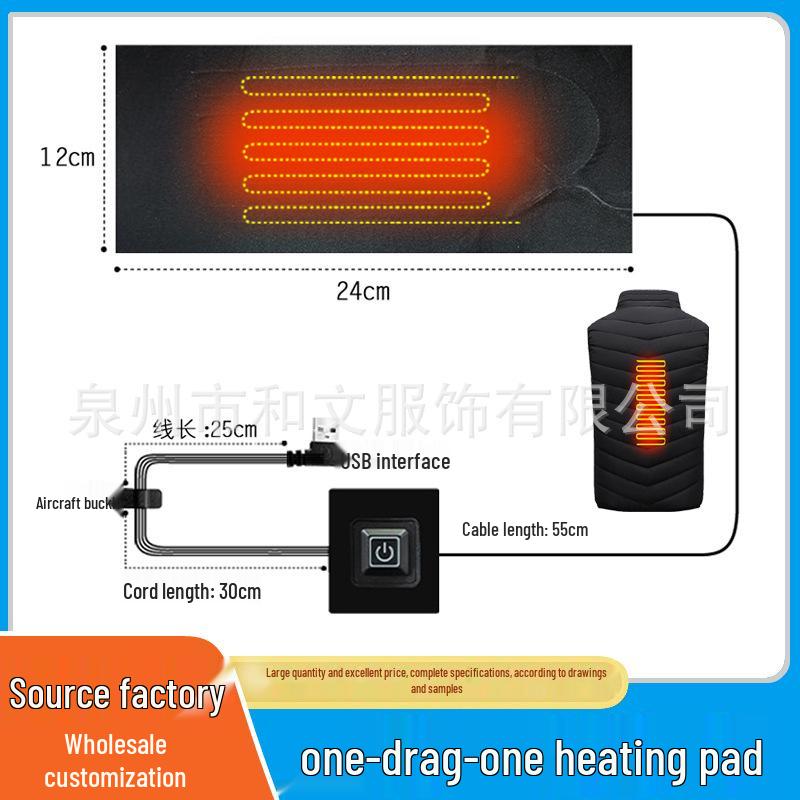 USB Temperature-Controlled Heating Vest with Cotton Insulation