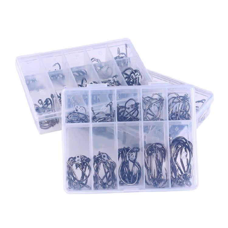 100/500pcs Steel Barbed Fish Hook Rustproof Carp Circle Hooks Baits Holder Hook