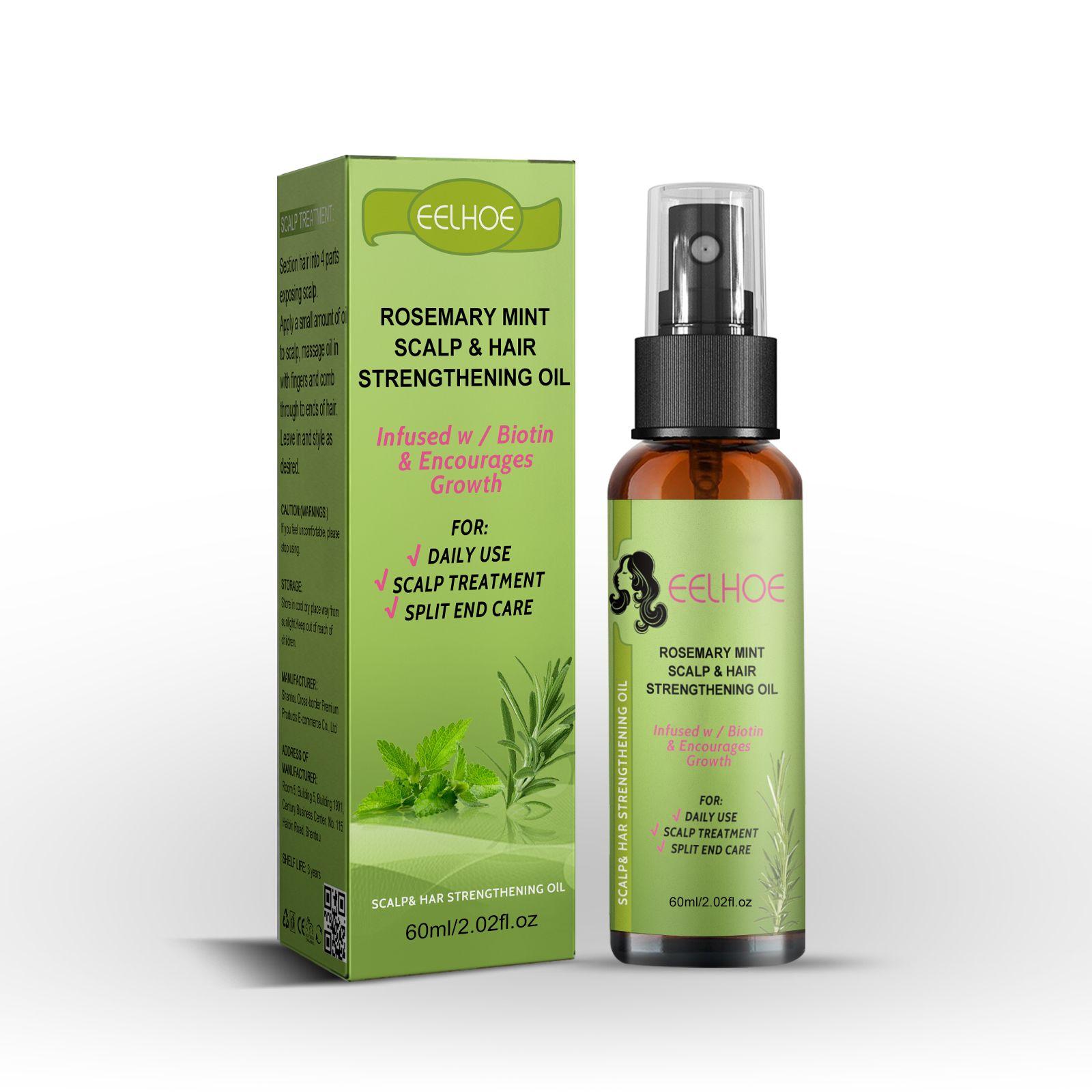 

EELHOE Спрей для волос с розмарином Увлажняет корни волос, повышает эластичность, восстанавливает блеск, предотвращает выпадение волос и фиксирует лак для волос.