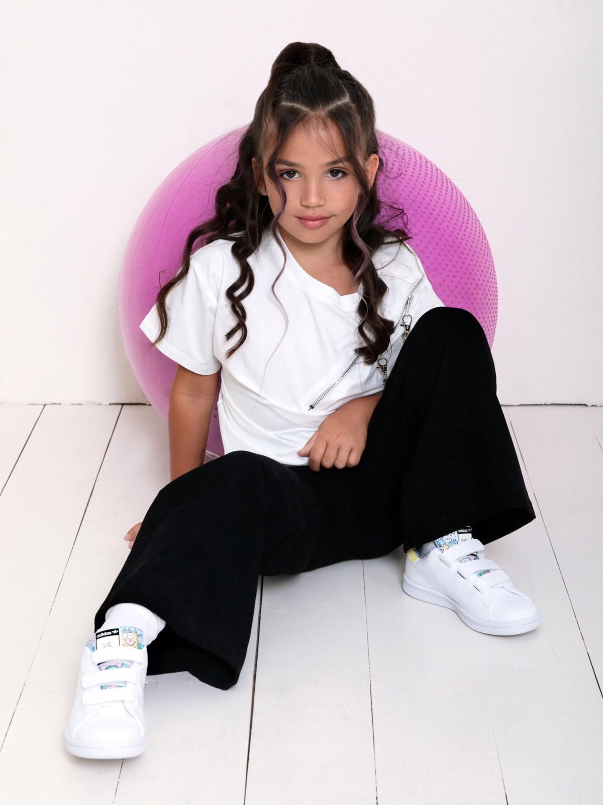 

Вельветові розкльошені штани ISSA Plus 128 бежевий