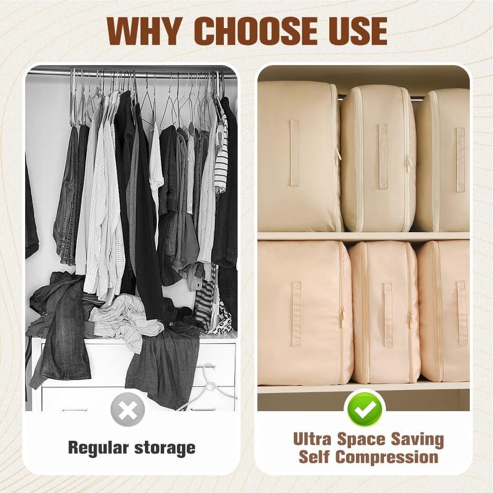 Super Space-saving Self-compressing Storage Bags, Storage Boxes for Space Saving, Heavy-duty Moving Bags, Self-compressing Moving and Organizing Bags
