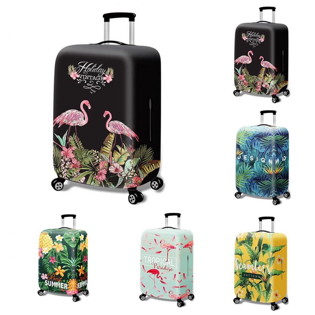 Luggage Protective Covers with Rose And Skull Washable Travel Luggage Cover 18-32 Inch