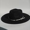 New Heart Top Suede 9 cm Wide Brim Fedora Hat Men's and Women's Autumn Felt Jazz Hat Classic Suede Fedoras Chapeau Sombrero