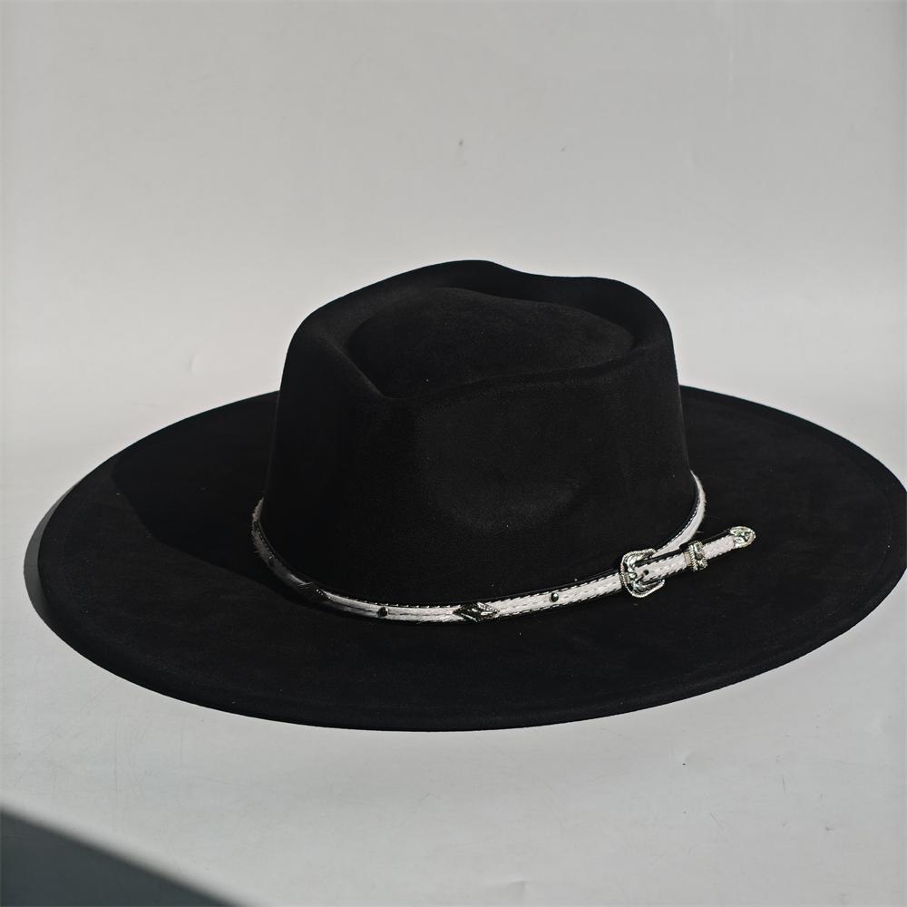 New Heart Top Suede 9 cm Wide Brim Fedora Hat Men's and Women's Autumn Felt Jazz Hat Classic Suede Fedoras Chapeau Sombrero