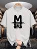 Unisex Summer Casual Short Sleeve T Shirt 3D M Letter Water Reflection Graphic Oversized Loose Street Daily Fashion Tops