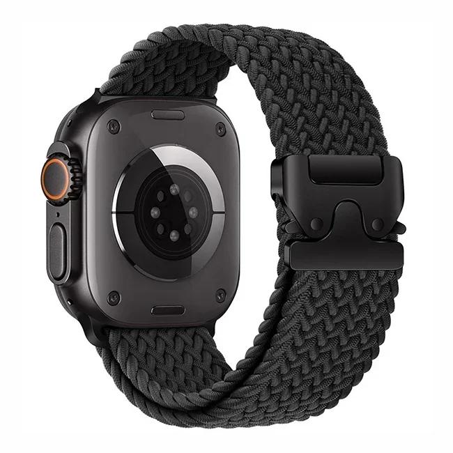 Braided Solo Loop Strap For Apple Watch Ultra 2 band 49mm 44mm 45mm 46mm 40mm 41mm 42mm Bracelet iWatch Series 10 9 SE 8 7 6 5 4