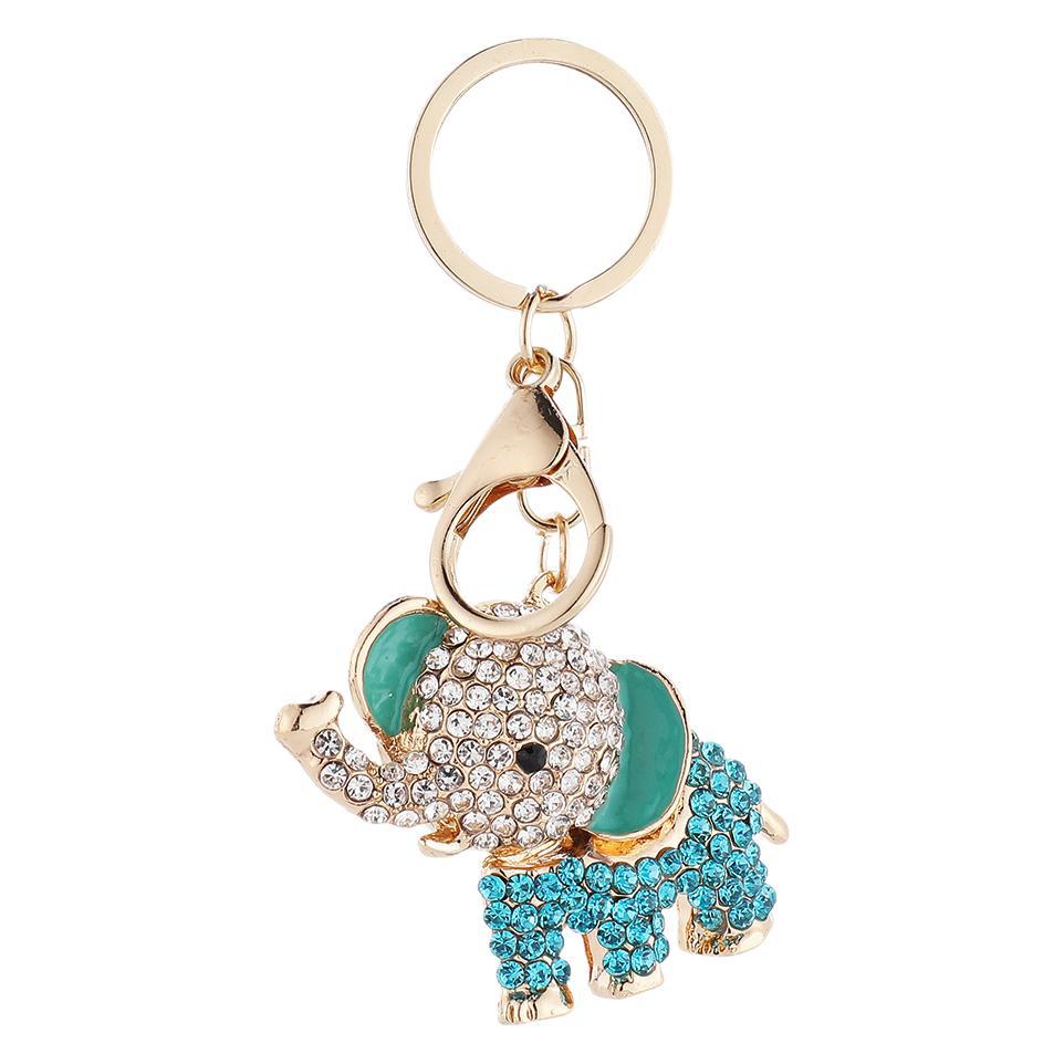 Painted Oil Elephant Car Keychain - A Hanging Piece for Women's Cartoon Bags, Decorative Item, Souvenir, Keychain