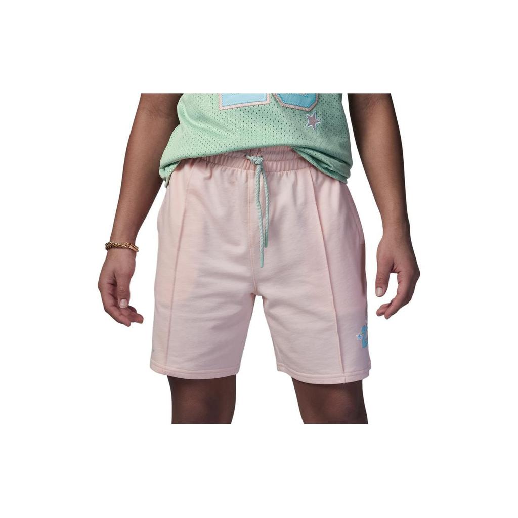Nike French Terry Shorts Kids Bottoms Coral-Red FQ0885-664