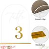 Luxury 3D Acrylic Wedding Table Number Cards - Elegant Arch Design for Banquet Seating