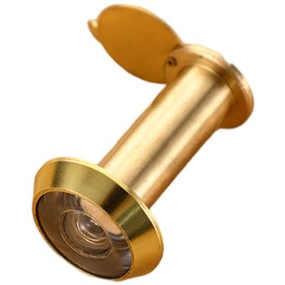 High Definition Brass Peephole Door Viewer with Dust Proof Rear Cover and Adjustable Length Design for Secure Door Installation