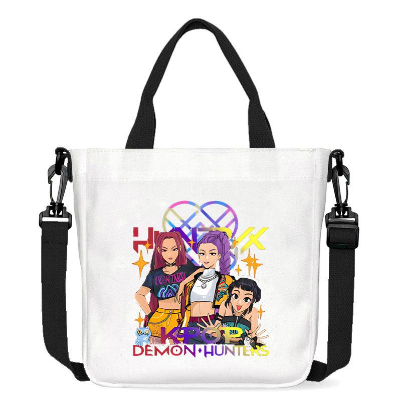 Horký prodej KPOP Dívčí skupina Demon Hunter Tištěná plátěná taška Módní dámská dojížděcí taška přes rameno crossbody