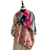 Autumn And Winter Warm Imitation Cashmere Scarf Women'S Double-Sided Cute Cartoon Horse Color Matching Thickened Scarf Empty Shawl