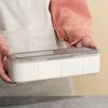 Condiment Server with Ice Tray Cold Serving Tray for Bar Fruit Salad Taco Multipurpose Chilled Condiment Caddy with Compartments And Separate Lids