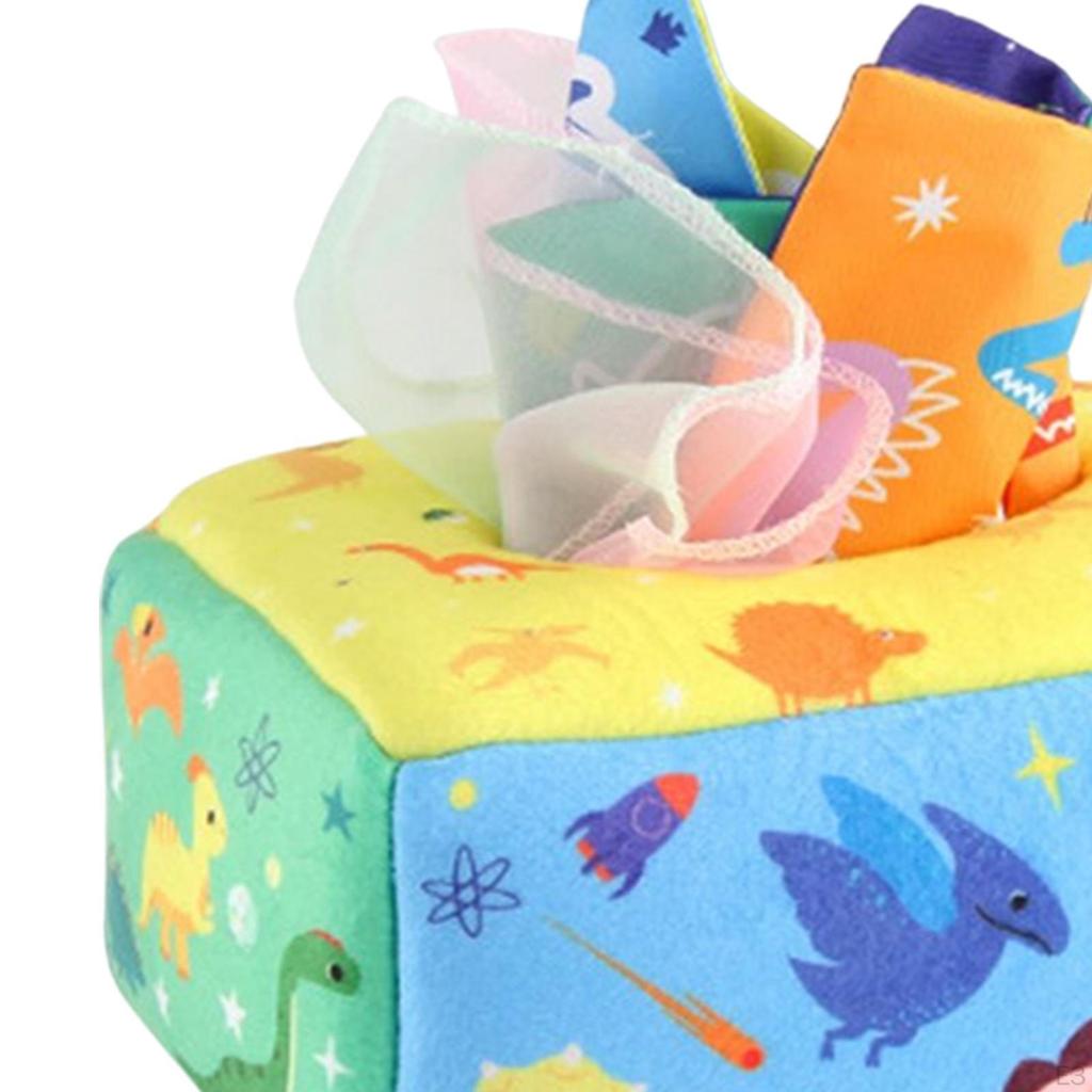 1 Sensory Game Children's Tissue Box Toy Learning Motor Skills Soft Polyester Suitable for