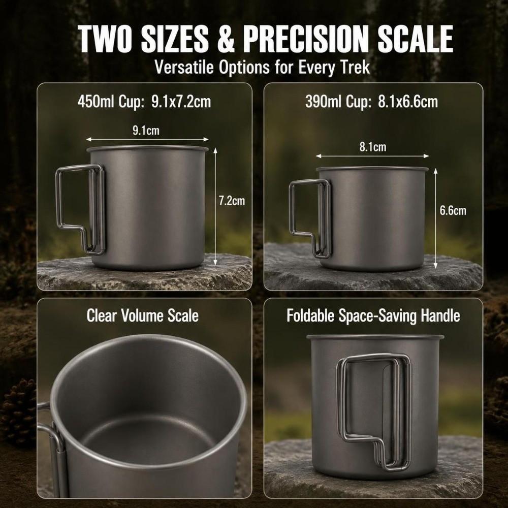 Durable Camping Cup Lightweight Outdoor Drinkware Portable Travel Coffee Mug  Hiking