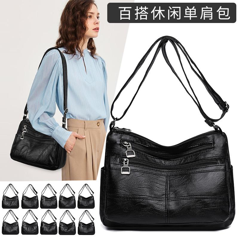 

Женская модная сумка через плечо из водонепроницаемой кожи Hundred - новая вместительная многофункциональная сумка через плечо 25*9*18