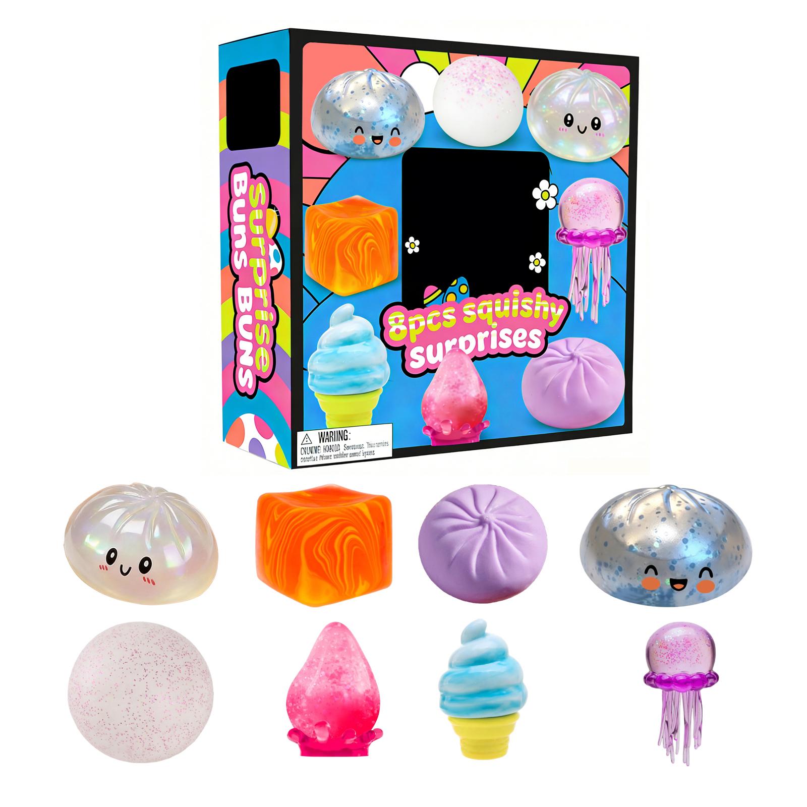 8pc Pinch Le Decompression Toy One Size