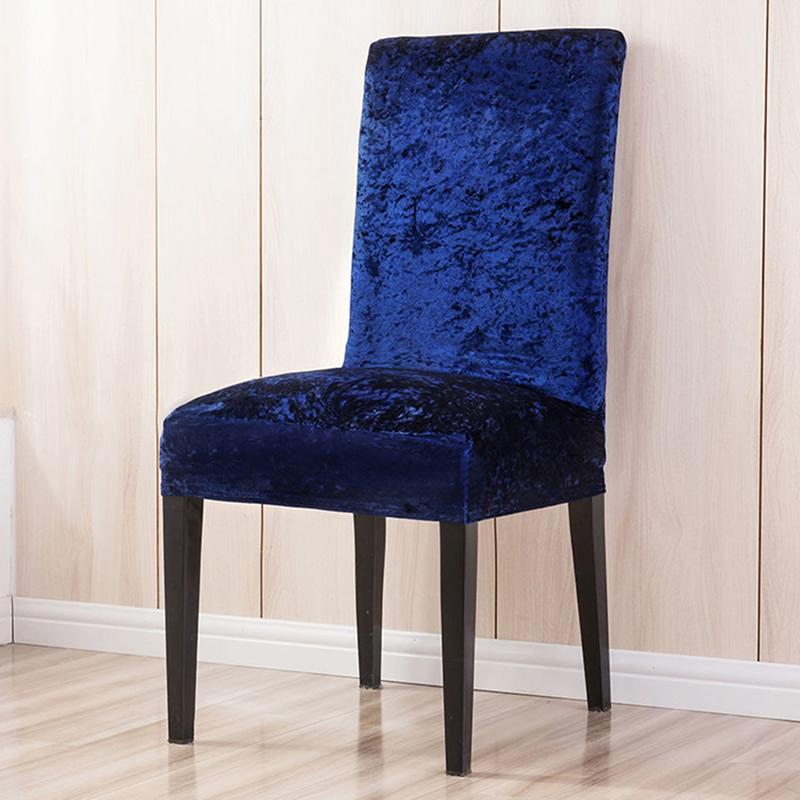 Kadife Parlak Kumaş Ucuz Sandalye Yemek Odası için Evrensel Boyutu Streç Sandalye Kapakları Koltuk Kılıfı Slipcovers Kapakları