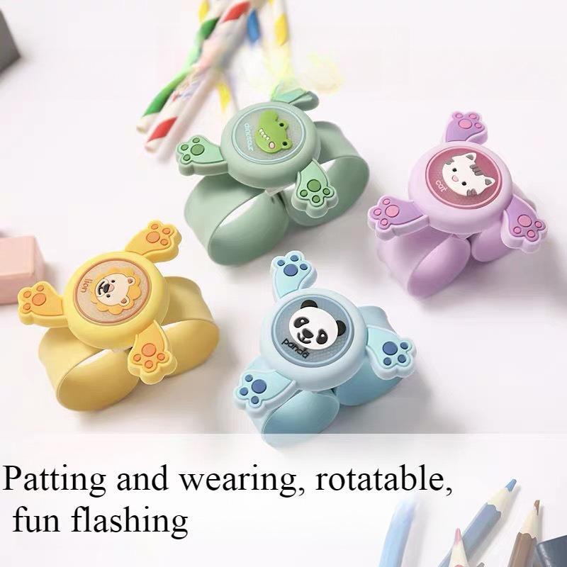 Flash rotating gyroscope children's wristband mosquito repellent watch cartoon illuminated flash mosquito repellent wristband