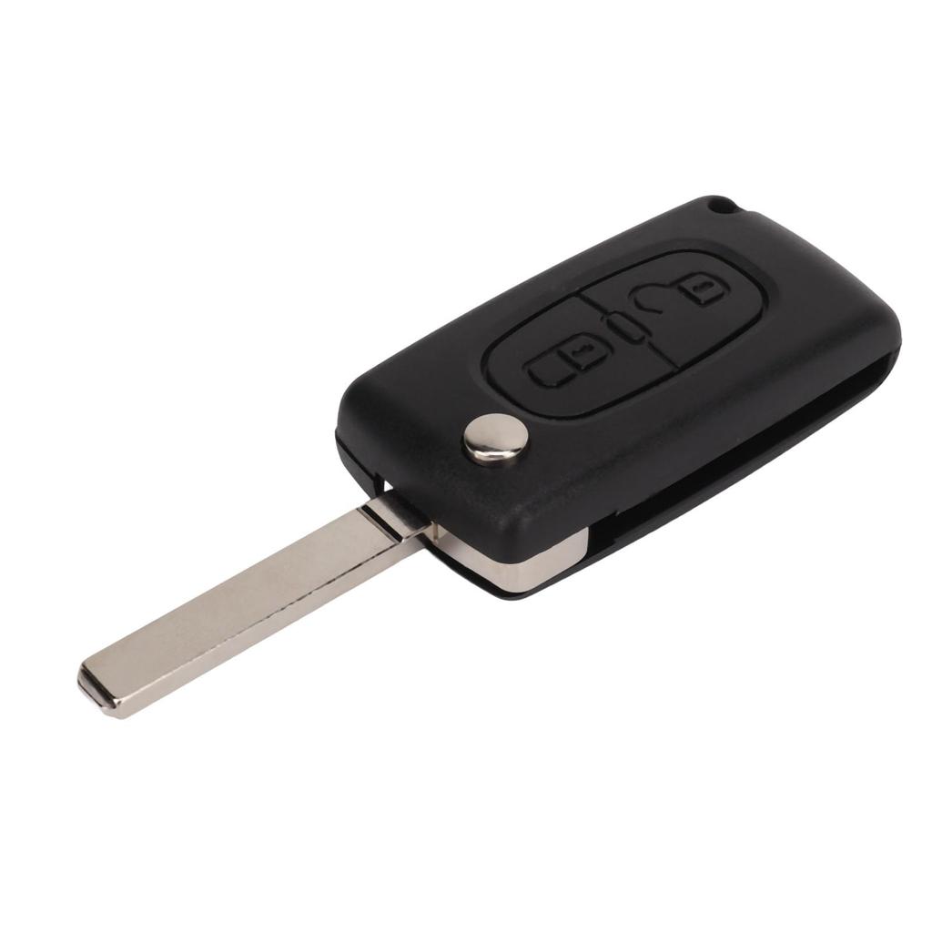 Skládací pouzdro na klíčenku, 2 tlačítka černé, snadné nošení, Peugeot 107 207 307cc 308