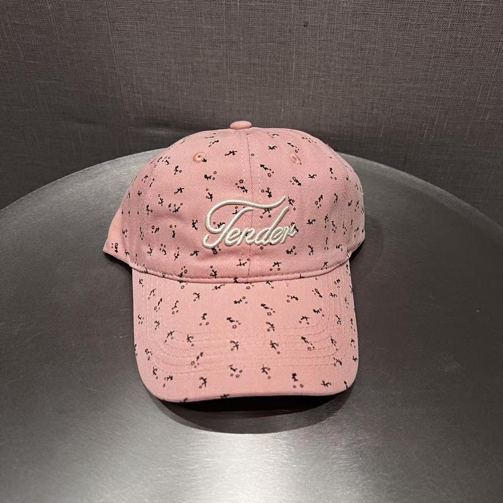 Korean ins small fresh floral letter embroidered baseball cap women's soft top fashion cute age-reducing cap