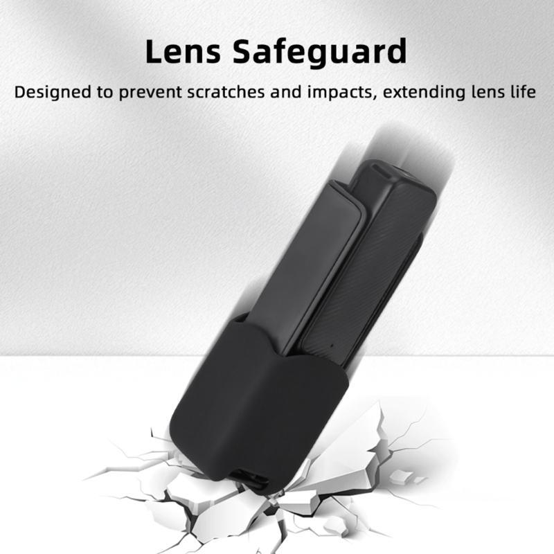 Silicone Cover for Pocket 3 Protective Case AntiScratch Handle Soft Sleeve Skin Lens Caps for Pocket 3 Access