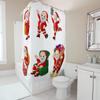 TU Christmas Shower Curtain Santa Claus Festive Holiday Bathroom Decor Waterproof Fabric Xmas Home Decor Gift Idea