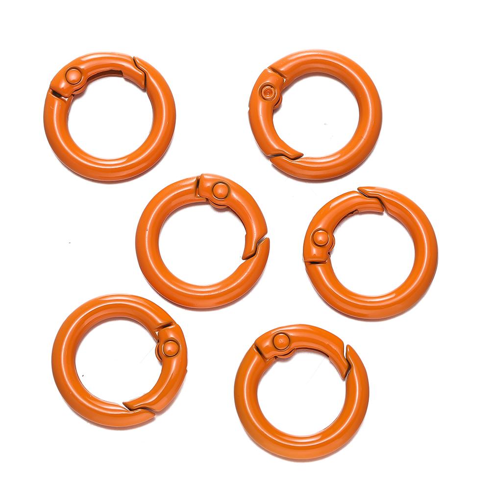 

5Pcs Colorful O Ring Spring Clasp Openable Round Carabiner Keychain Clips Hook Dog Chain DIY Jewelry Buckle Connector 19.5mm