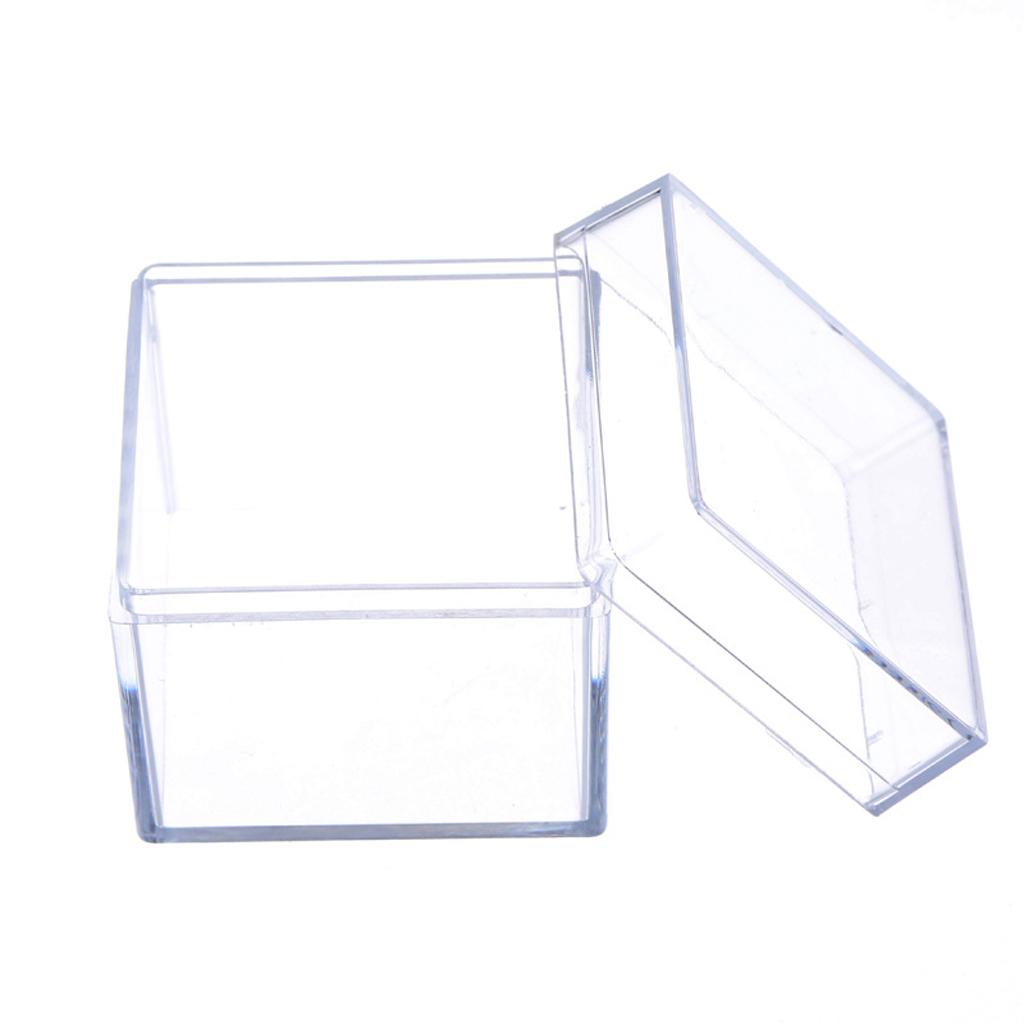 Plastic Square Box Small Plastic Storage Box 5 Sided Transparent Container Other чистый