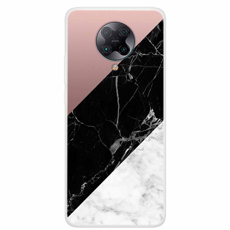 For Poco F2 Pro Case 6.67'' Clear Marble Soft TPU PocoF2 Pro F 2 F2Pro Phone Cover For Xiaomi Poco F2 Pro Shells Cartoon Fundas