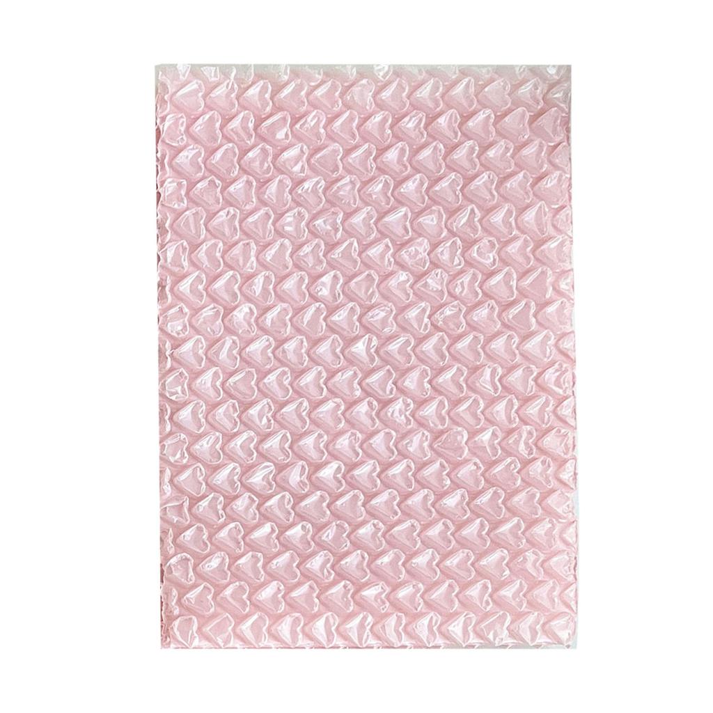 Kleine Luftpolstertaschen PE Rosa Herzmuster Stoßfest Wasserdicht Luftpolsterungstaschen zum Verpacken Expressversand